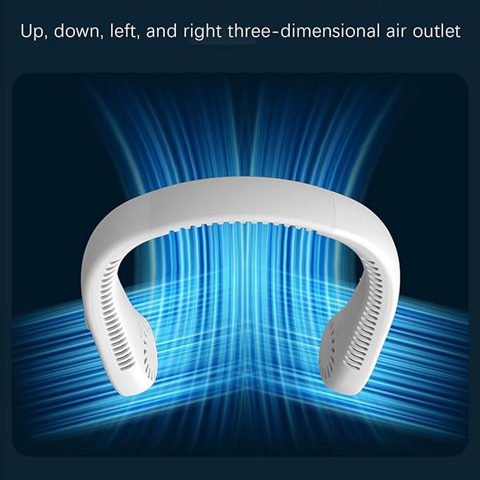 Bladeless Neck Fan With Flexible Silicone Band